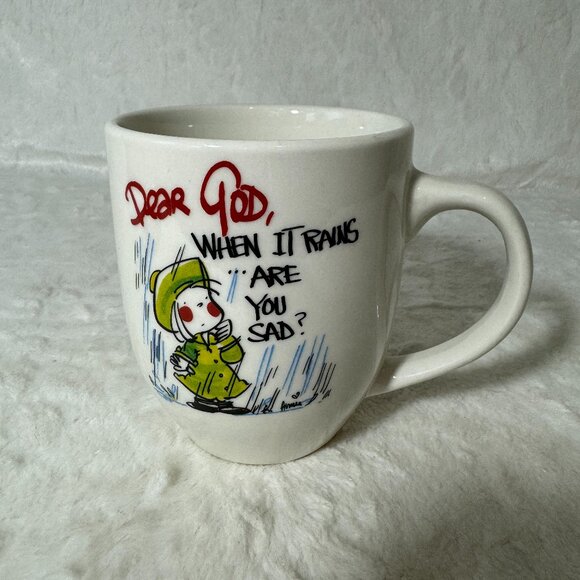 Royal Norfolk Other - Vintage Royal Norfolk Dear God "When it rains are you sad" Coffee Mug Quote